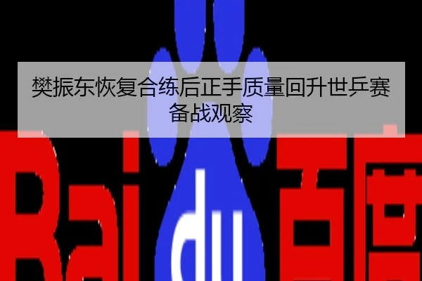 樊振东恢复合练后正手质量回升世乒赛备战观察